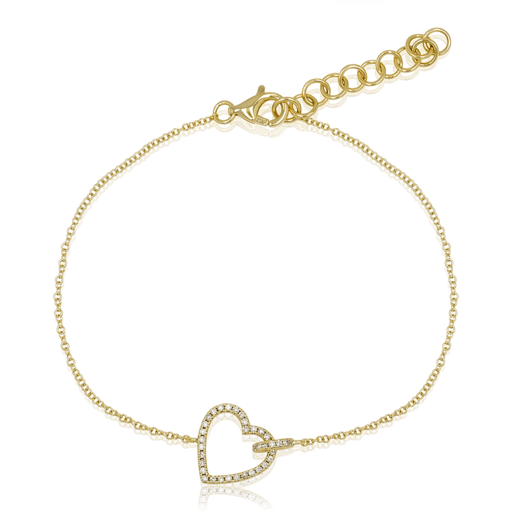 Open Heart Diamond Bracelet