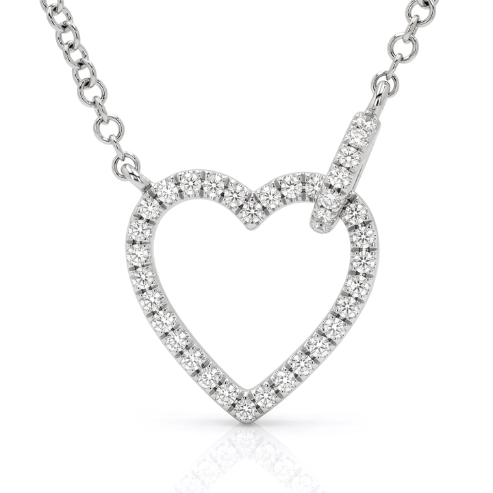 Open Heart Diamond Necklace