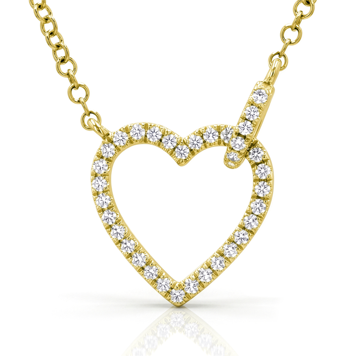 Open Heart Diamond Necklace