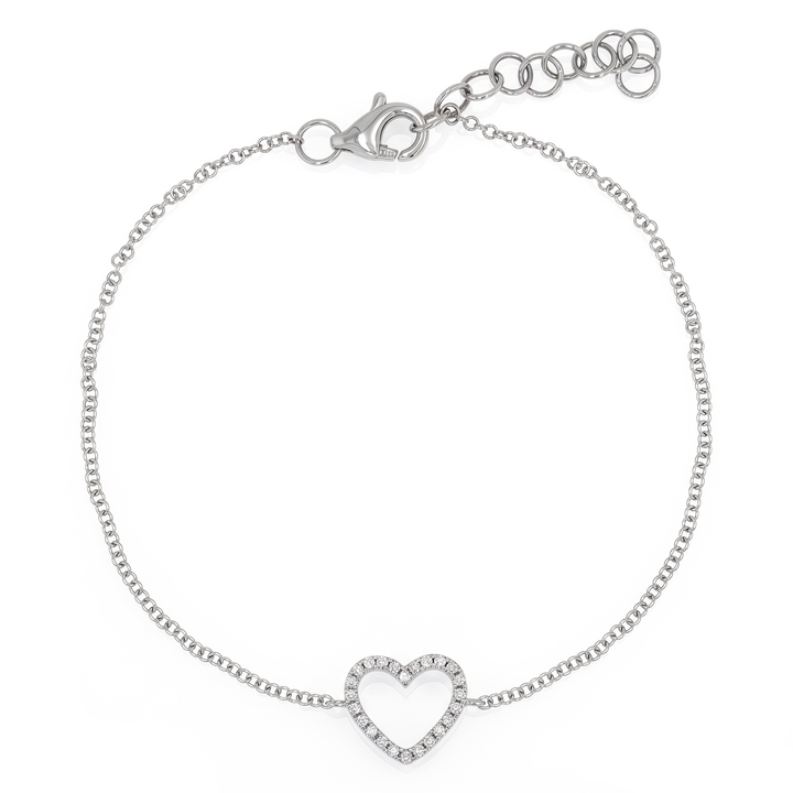 Open Heart Diamond Bracelet