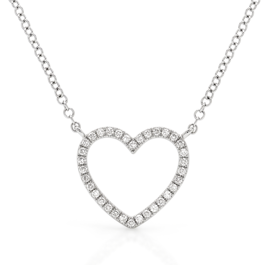 Open Heart Diamond Necklace