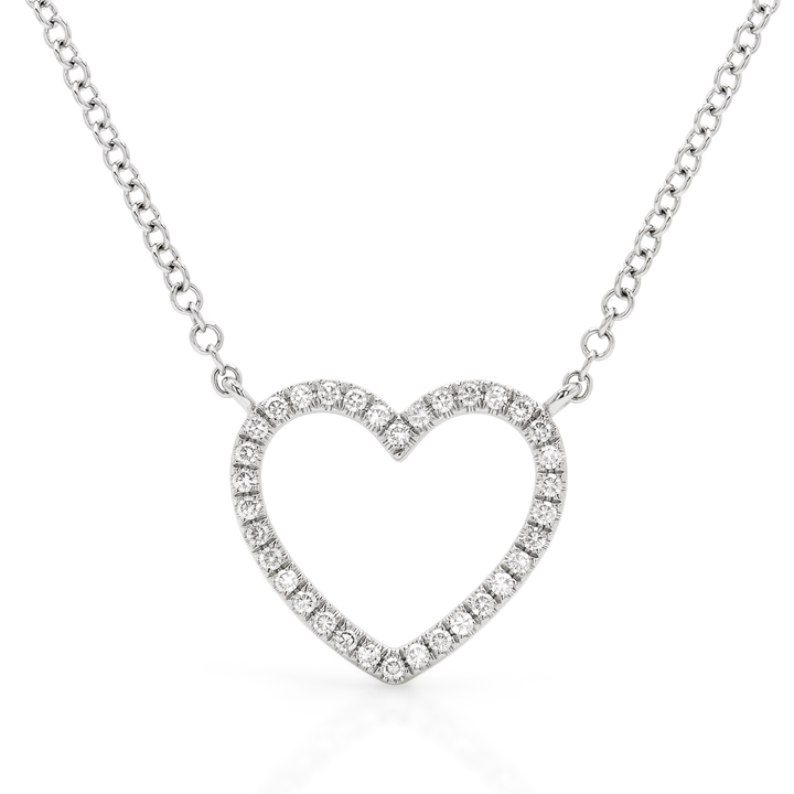 Open Heart Diamond Necklace