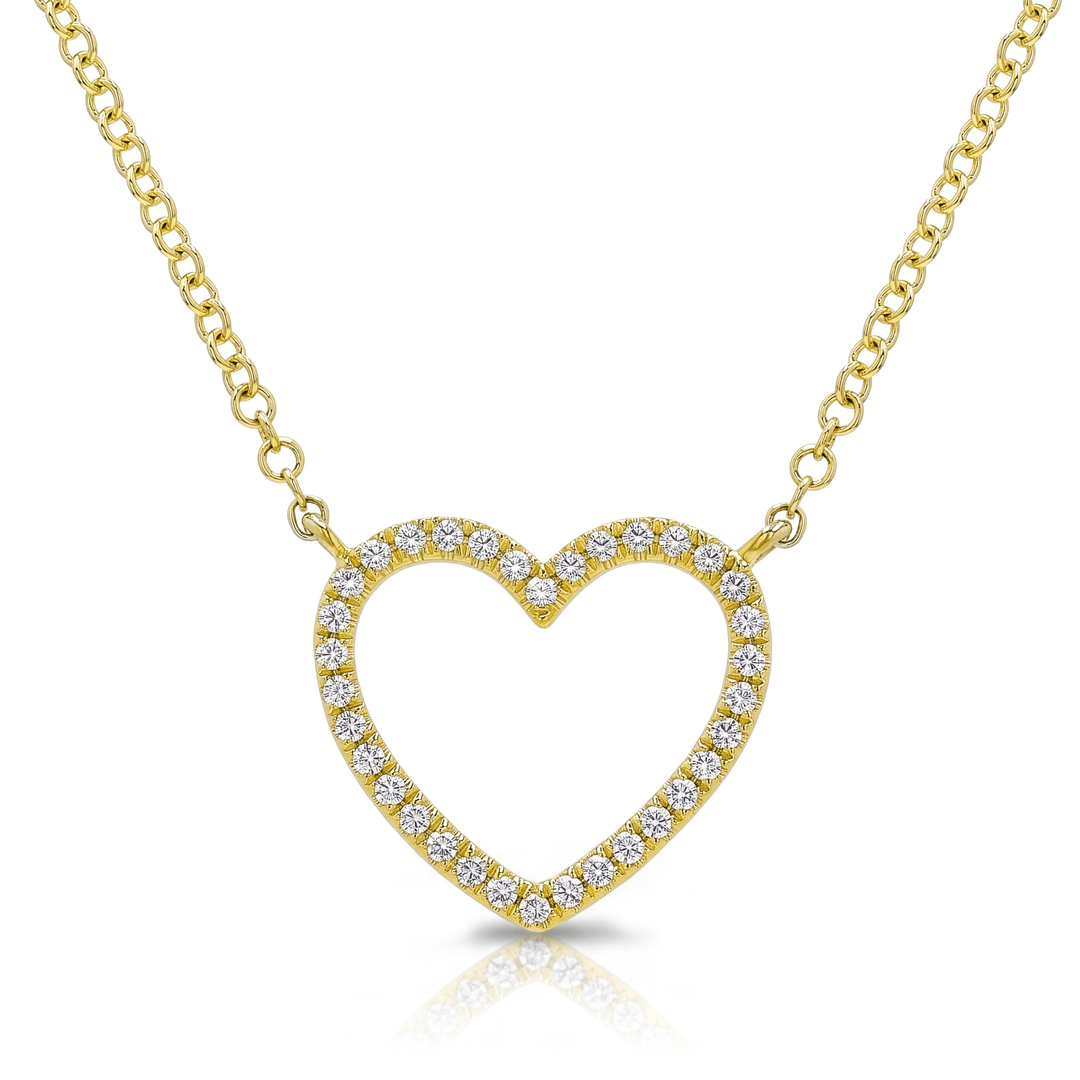 Open Heart Diamond Necklace