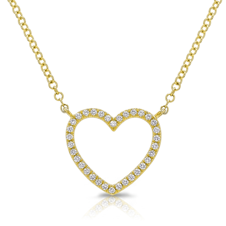 Open Heart Diamond Necklace