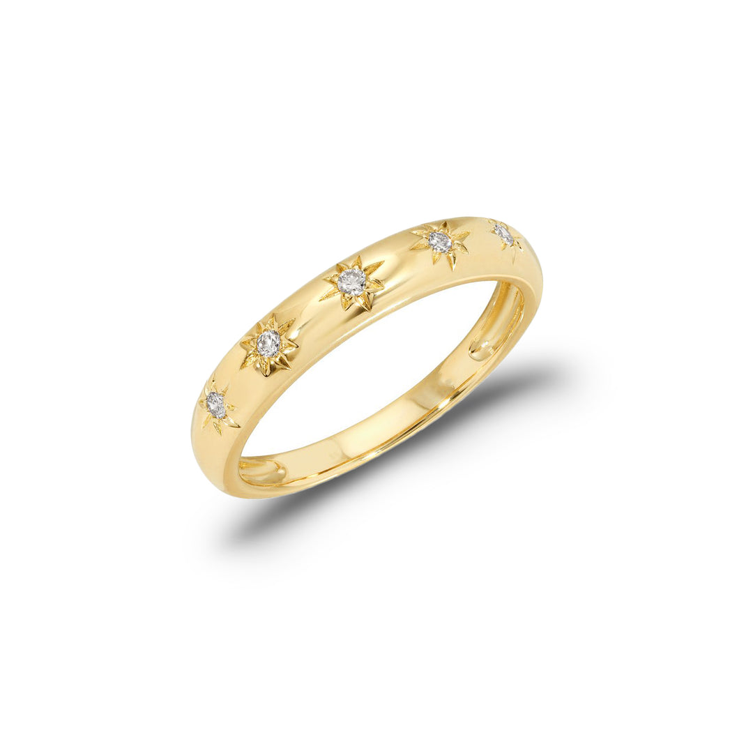 14K Gold Starry Fashion Diamond Ring by ORLY Jewellers