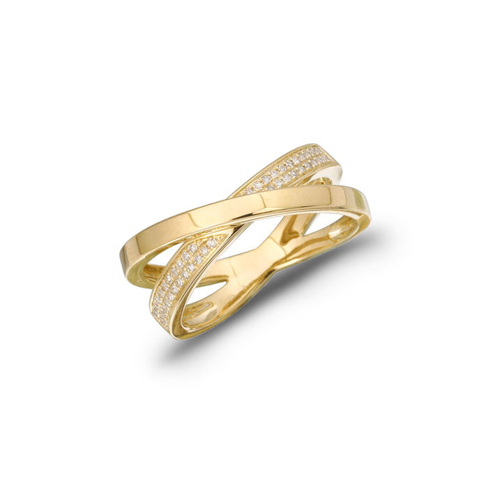 14K Gold Crossover Diamond Ring by ORLY Jewellers