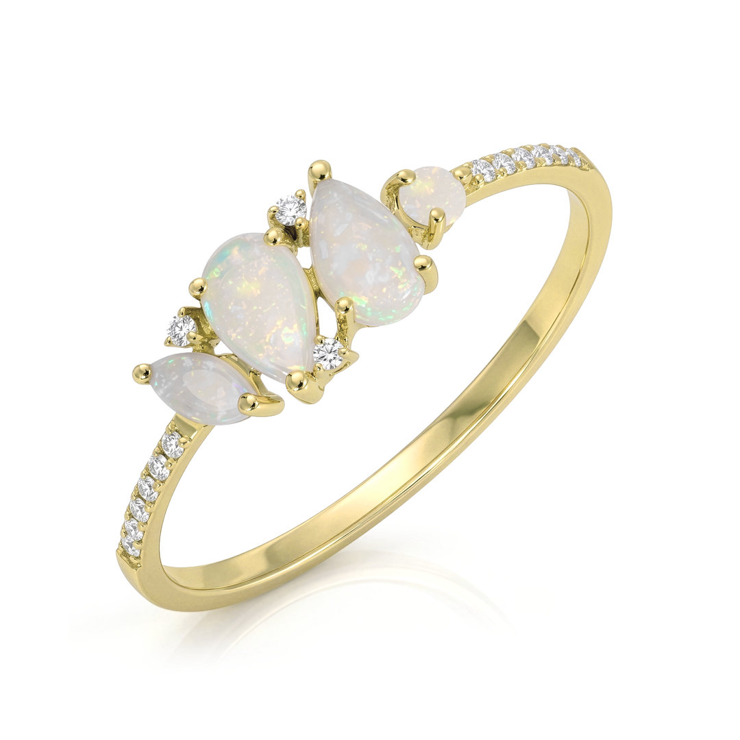 Opal Diamond Ring