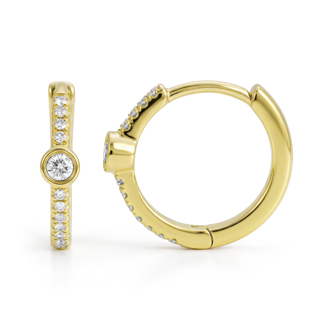 Diamond Huggie Earrings