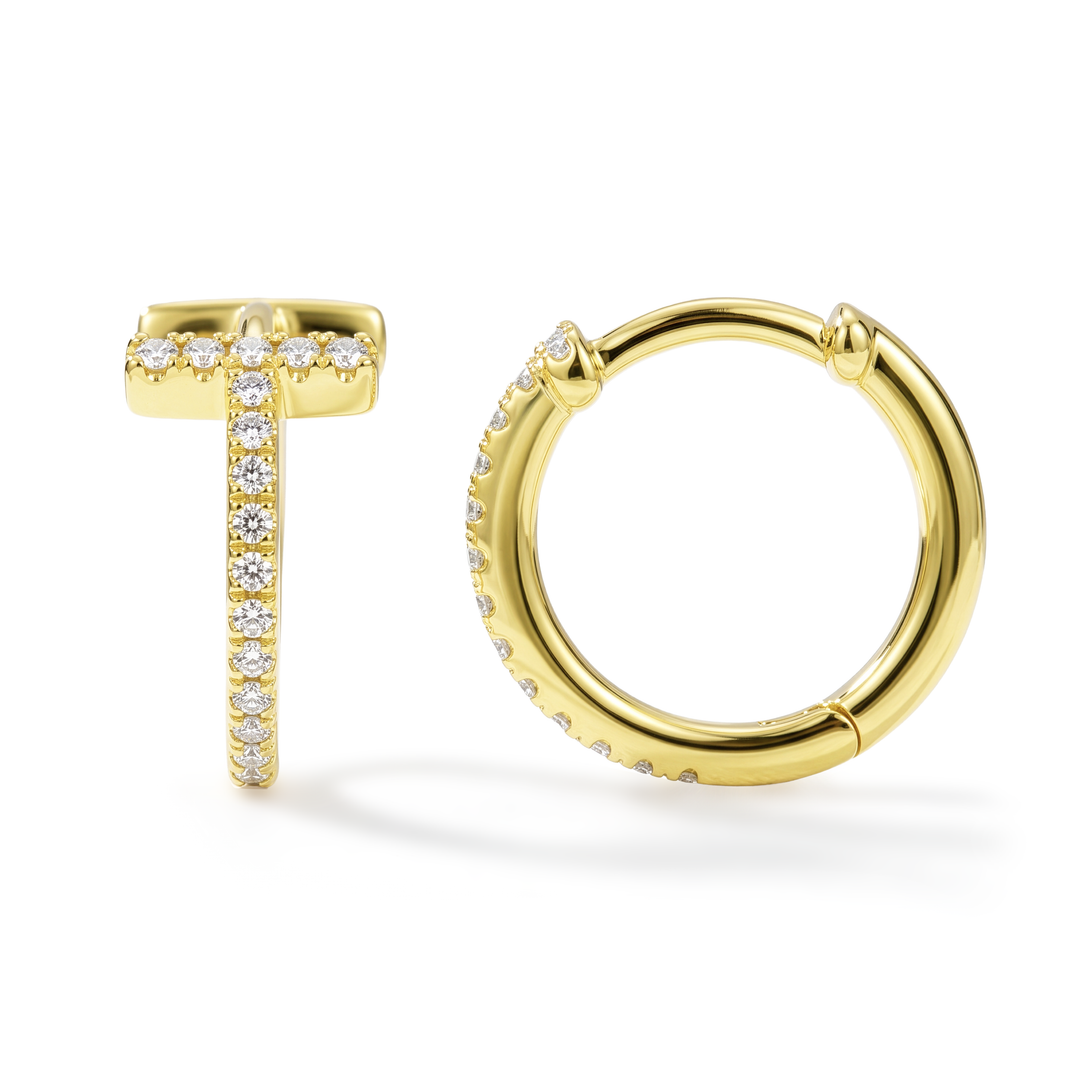 Diamond Huggie Earrings