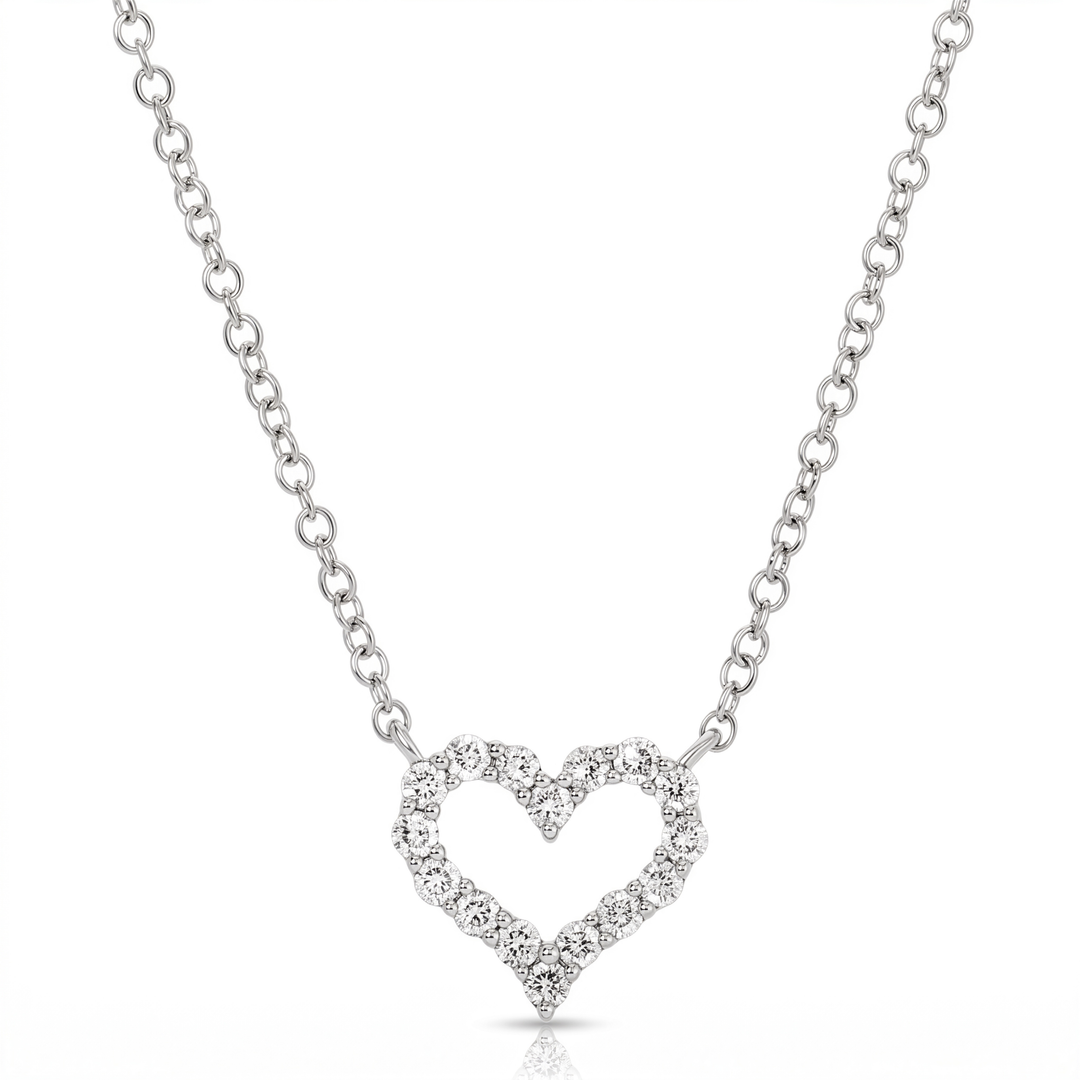 Open Heart Diamond Necklace