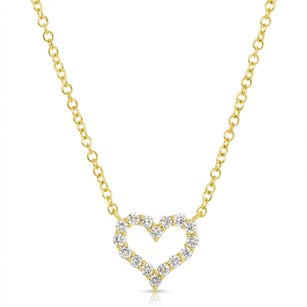 Open Heart Diamond Necklace