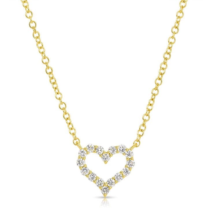 Open Heart Diamond Necklace
