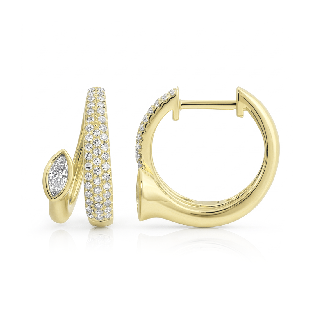 Diamond Huggie Earrings