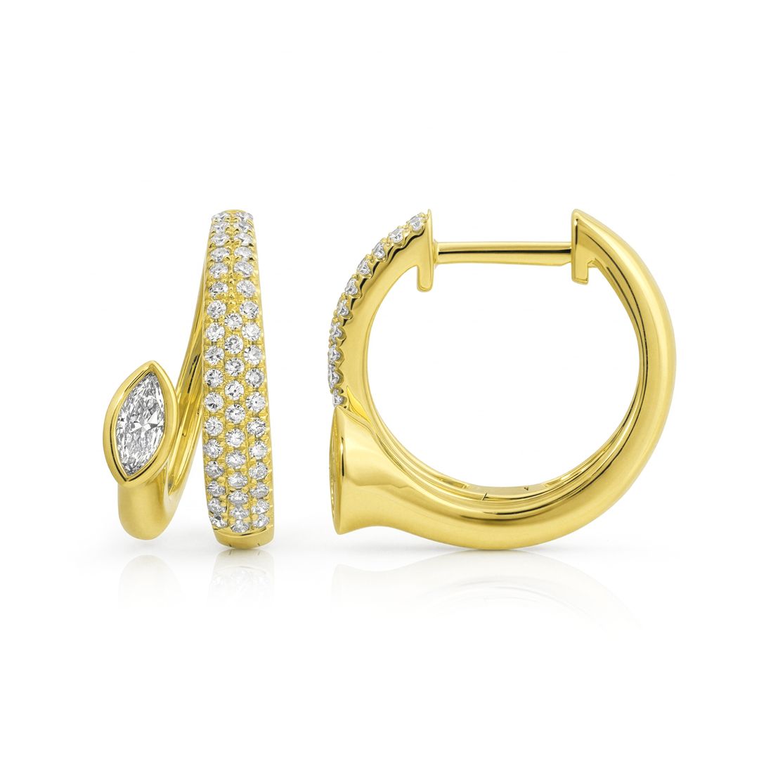 Diamond Huggie Earrings