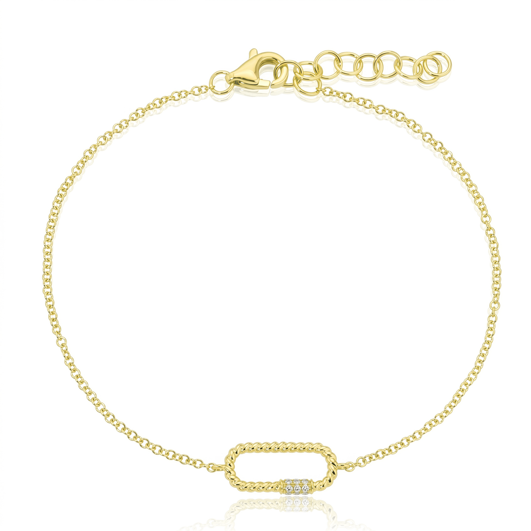 Diamond Carabiner Bracelet