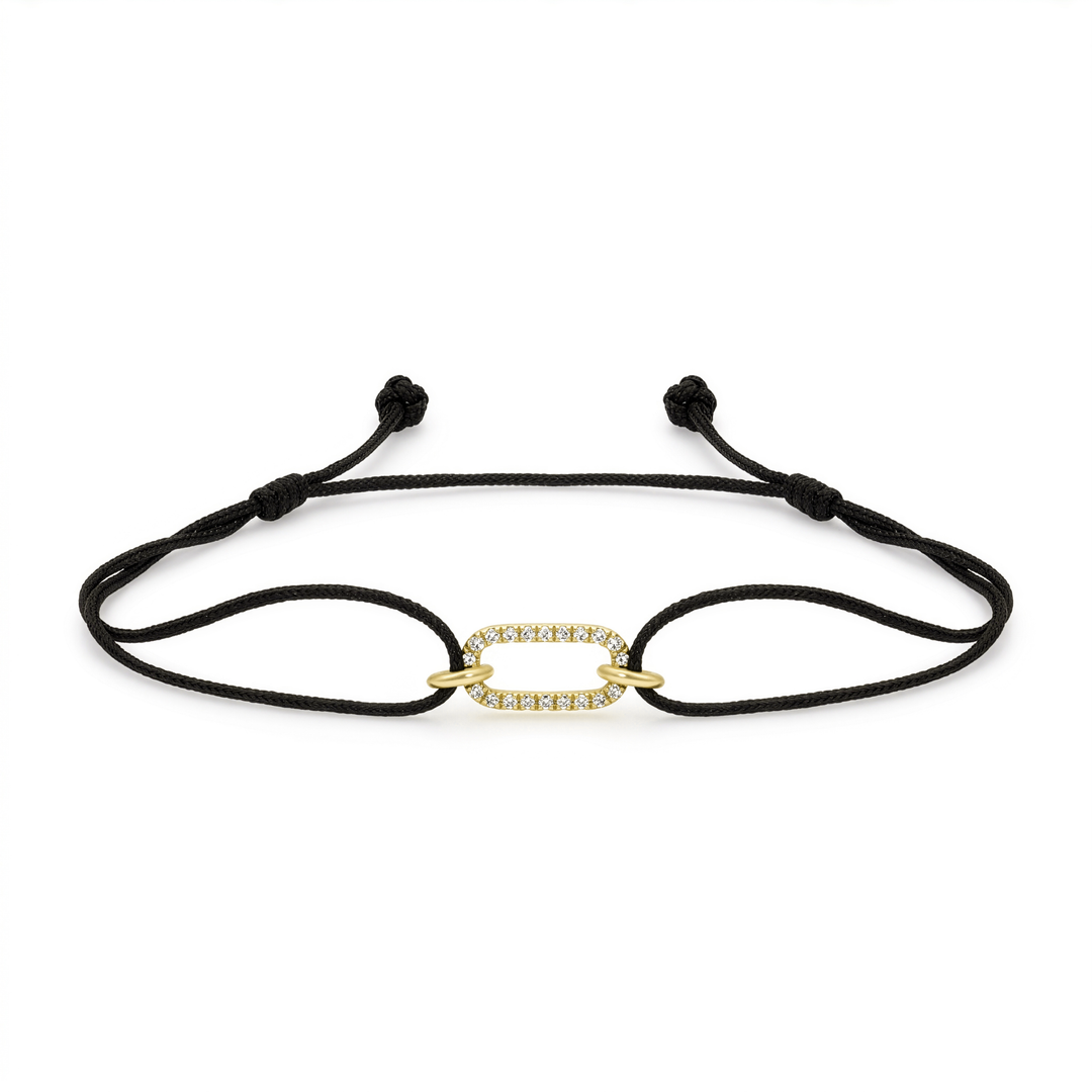 Diamond Cord Bracelet / Black
