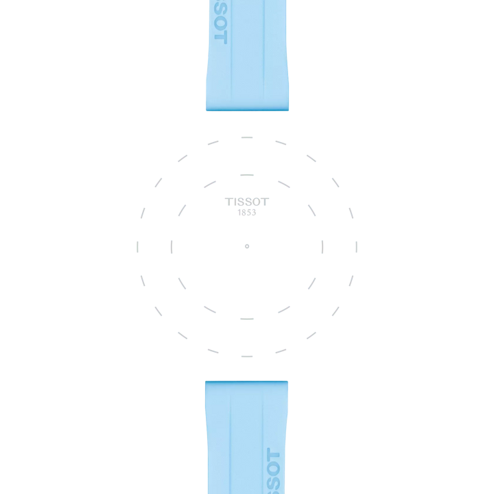TISSOT Official Blue Silicone Strap Lugs 18 mm