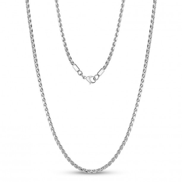 A.R.Z Stainless Steel 2mm Long Narrow Curb Link Chain | ORLY Jewellers