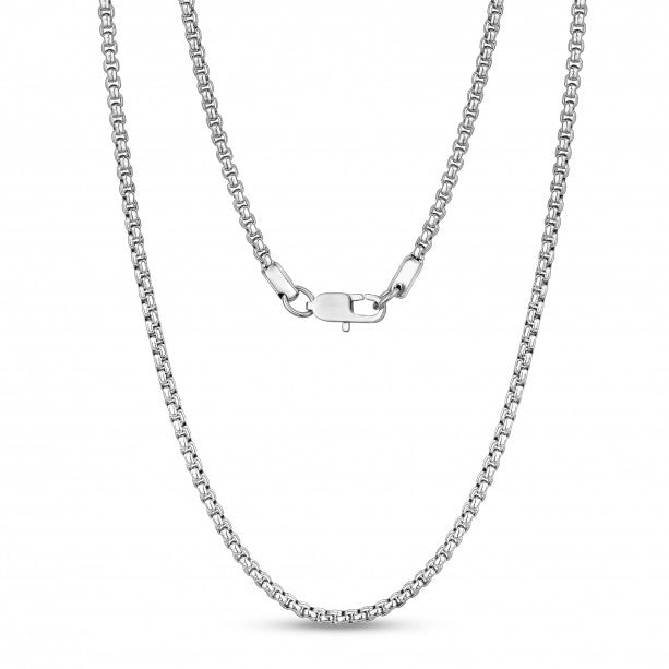 A.R.Z Stainless Steel 3mm Round Box Link Chain | ORLY Jewellers