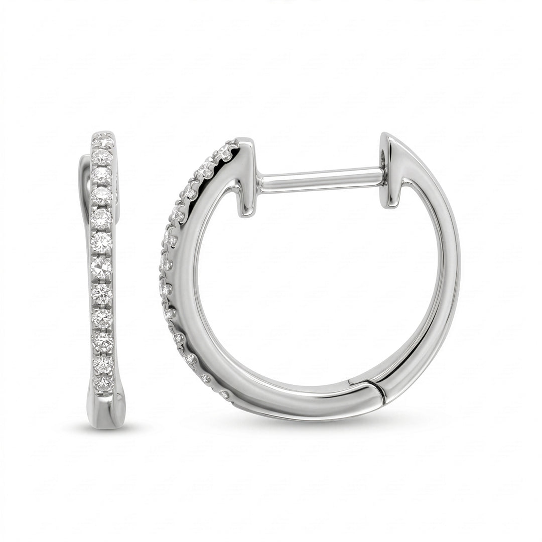 Diamond Huggie Earrings