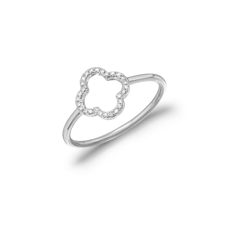 14K Diamond Clover Ring by ORLY Jewellers