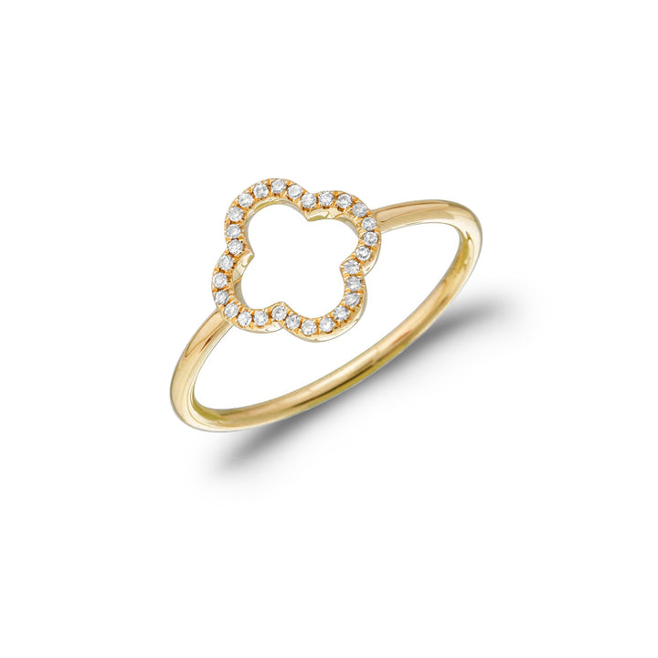 14K Diamond Clover Ring by ORLY Jewellers