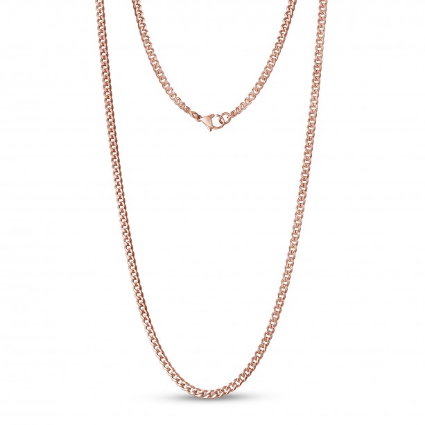 A.R.Z Stainless Steel 3.5mm Curb Link Necklace | ORLY Jewellers