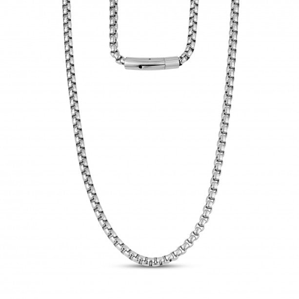 A.R.Z Steel 5mm Box Link Necklace | Stainless Steel | ORLY Jewellers