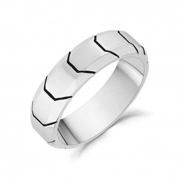 A.R.Z Men's Stainless Steel 6.5mm Speed Racer Ring | ORLY Jewellers