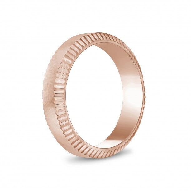 A.R.Z Steel 6mm Flat Steel Ring W/ Beveled Edges | ORLY Jewellers