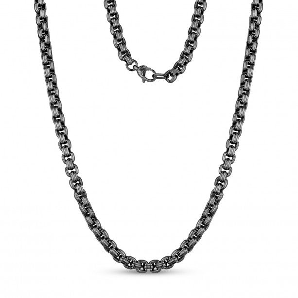 A.R.Z Steel 6mm Round Box Necklace | Stainless Steel | ORLY Jewellers