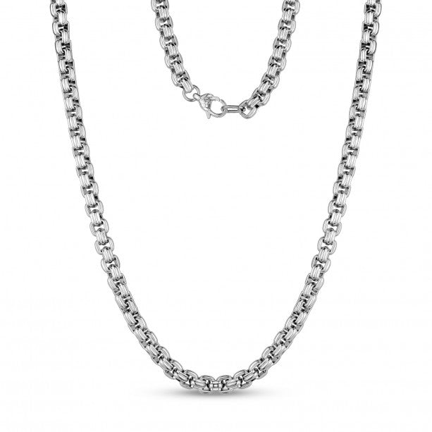 A.R.Z Steel 6mm Round Box Necklace | Stainless Steel | ORLY Jewellers