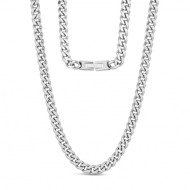 A.R.Z Steel 6mm Cuban Link Necklace | Stainless Steel | ORLY Jewellers