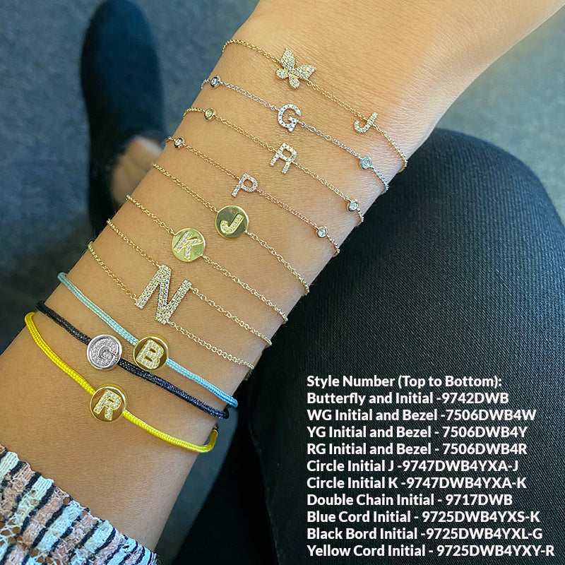 Initial Diamond Bracelet - Letter T