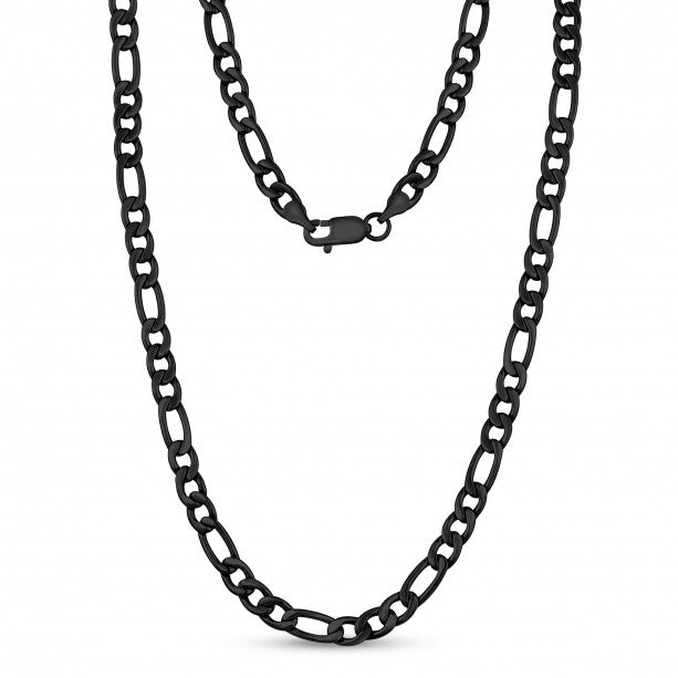 A.R.Z Steel Figaro Link Necklace | Stainless Steel | ORLY Jewellers