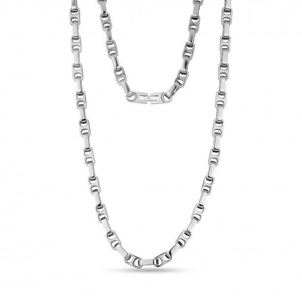A.R.Z Stainless Steel 7mm Bicycle Link Necklace | ORLY Jewellers