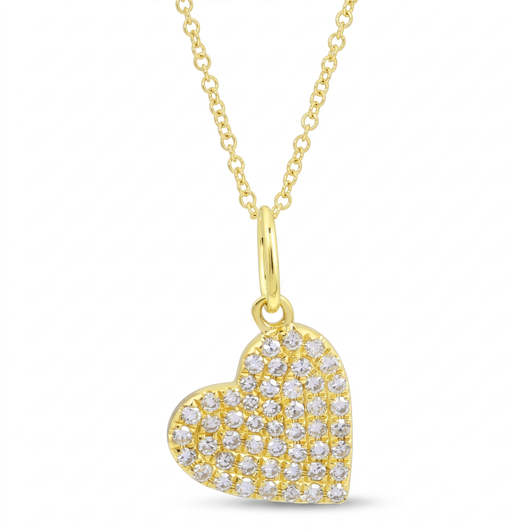 Heart Diamond Necklace Charm
