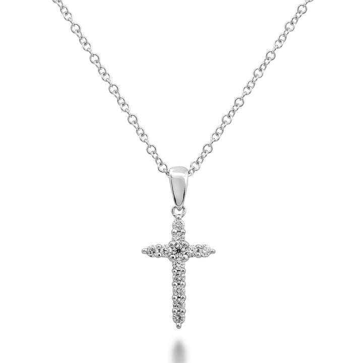 Small Diamond Cross Necklace