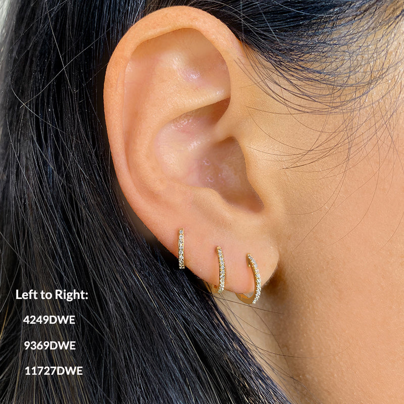 Diamond Huggie Earrings