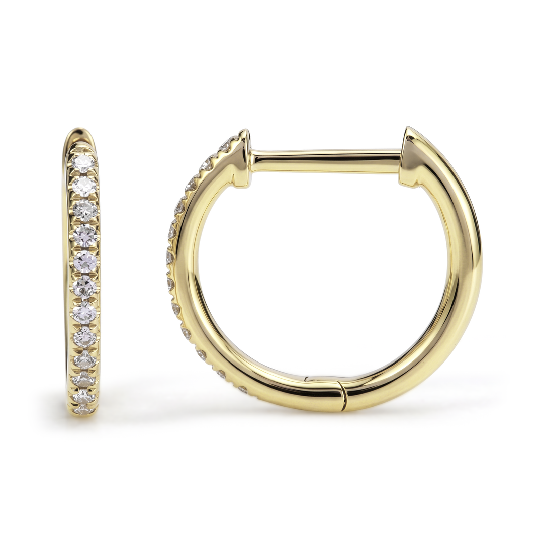 Diamond Huggie Earrings