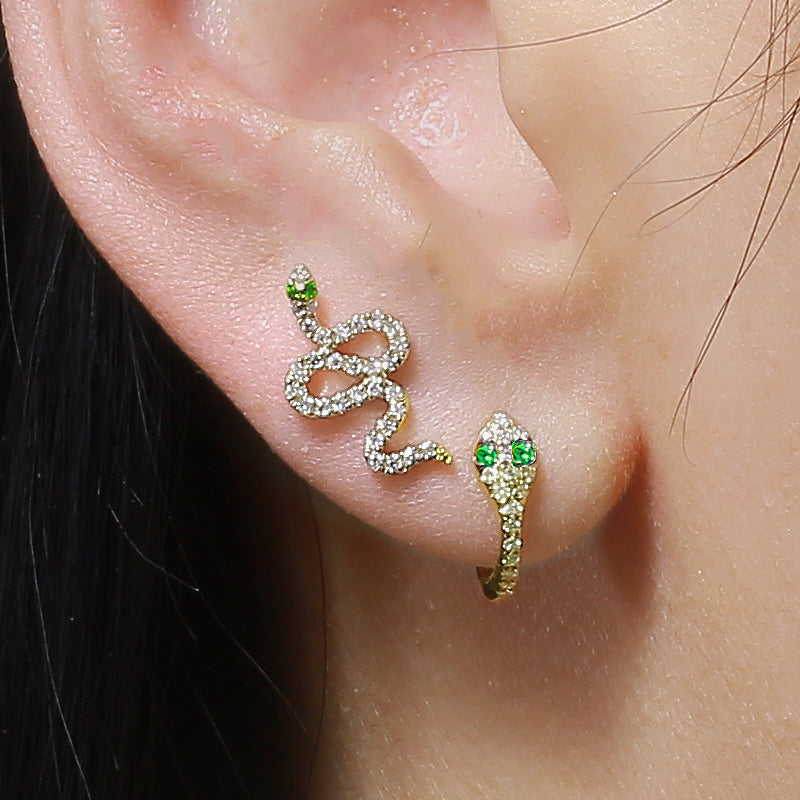 Diamond & Emerald Eyes Snake Huggies
