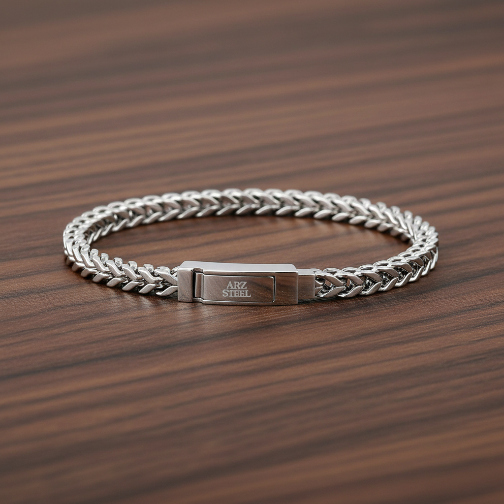 A.R.Z Steel Franco Link Bracelet 4mm