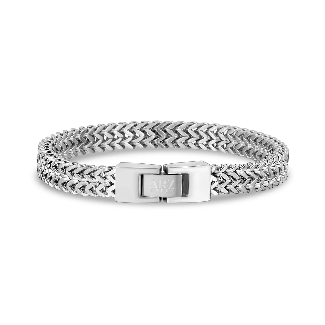 A.R.Z Stainless Steel Double Franco Link Bracelet 8mm - ORLY Jewellers