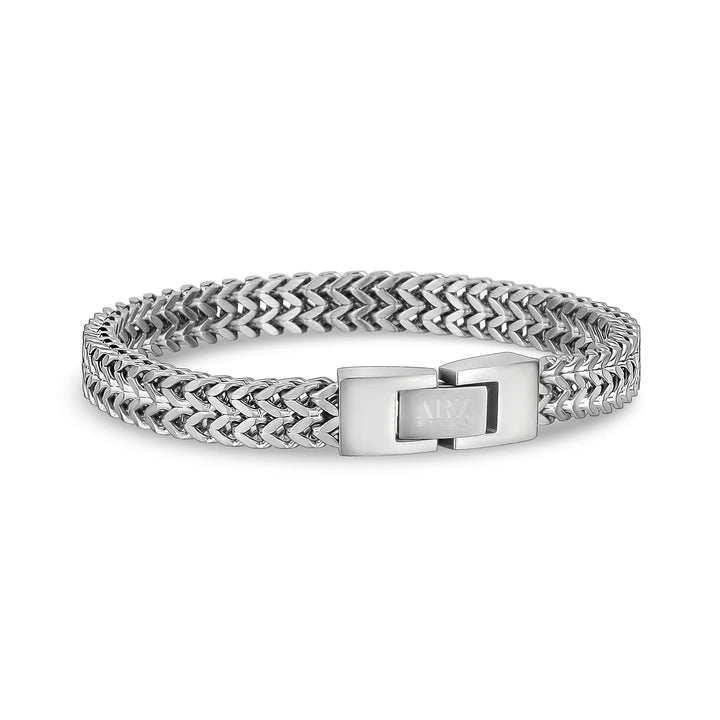 A.R.Z Stainless Steel Double Franco Link Bracelet 8mm - ORLY Jewellers