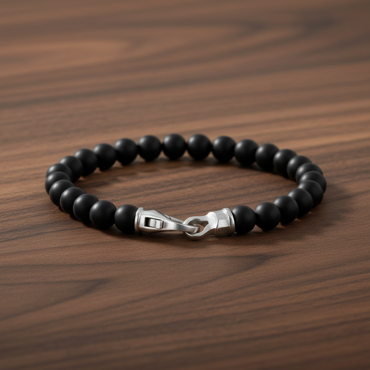 Bracelet de perles en acier ARZ 6 mm