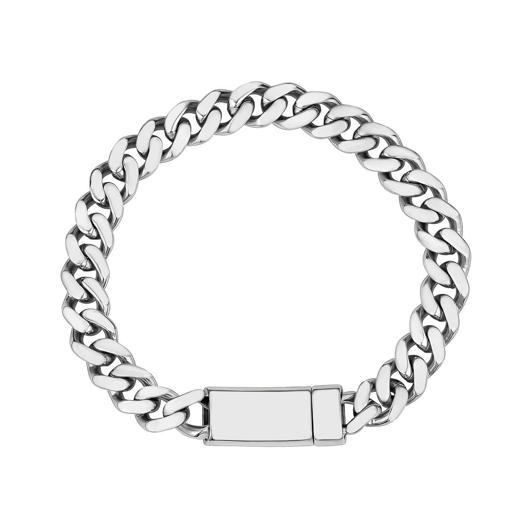A.R.Z Stainless Steel Cuban Link Bracelet 9mm - ORLY Jewellers Canada