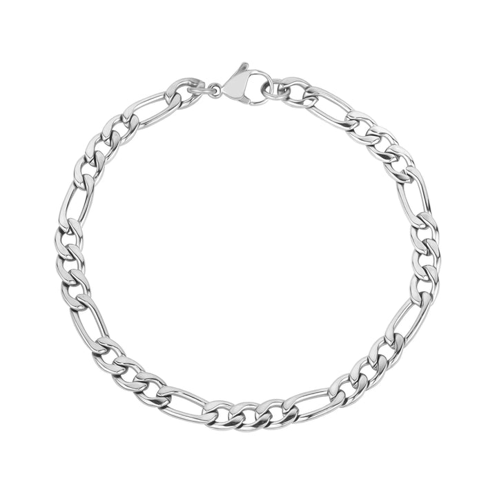 A.R.Z Stainless Steel Figaro Link Bracelet 5mm - ORLY Jewellers Canada