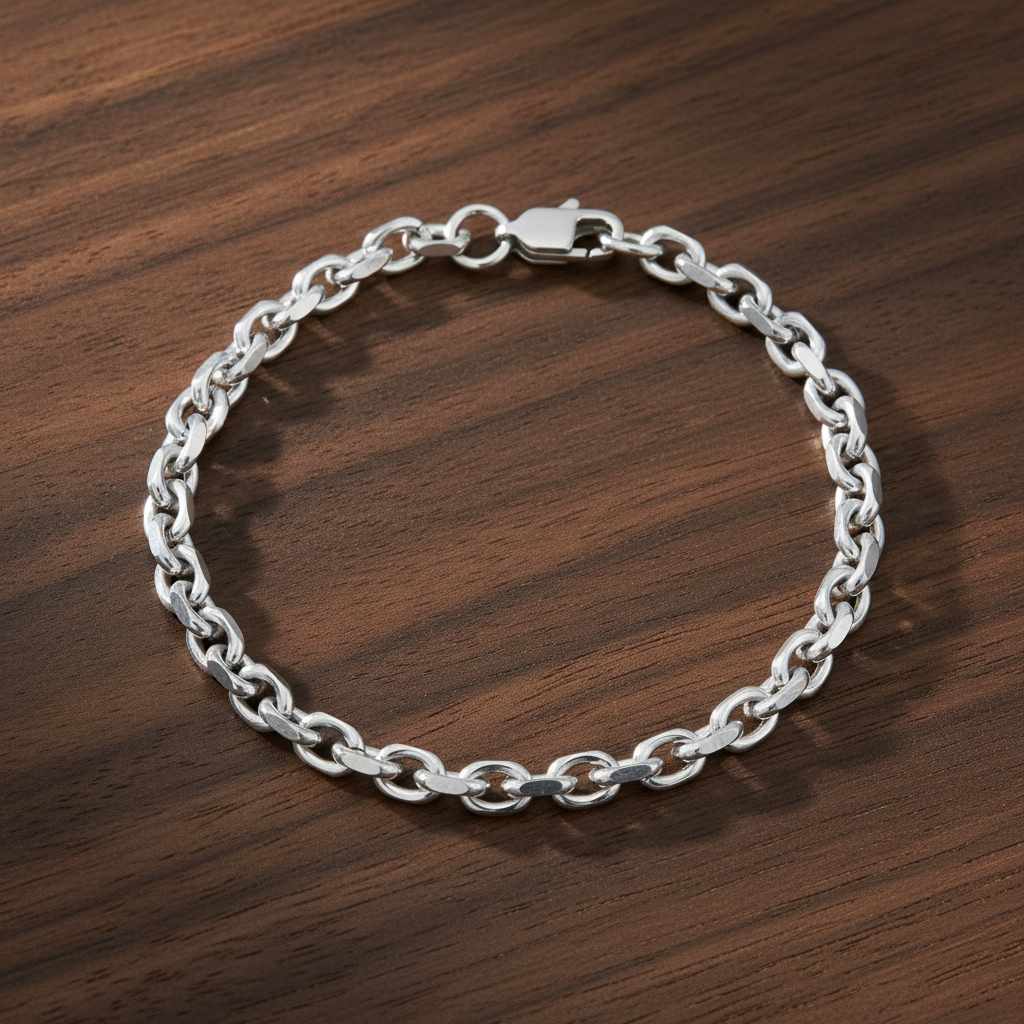 A.R.Z Steel Anchor Link Bracelet 5mm