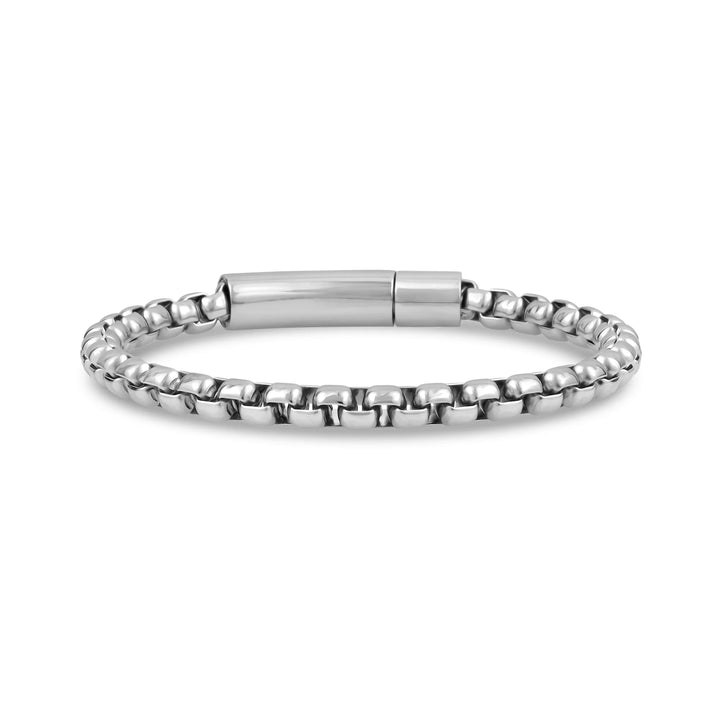A.R.Z Stainless Steel Round Box Link Bracelet 5mm - ORLY Jewellers