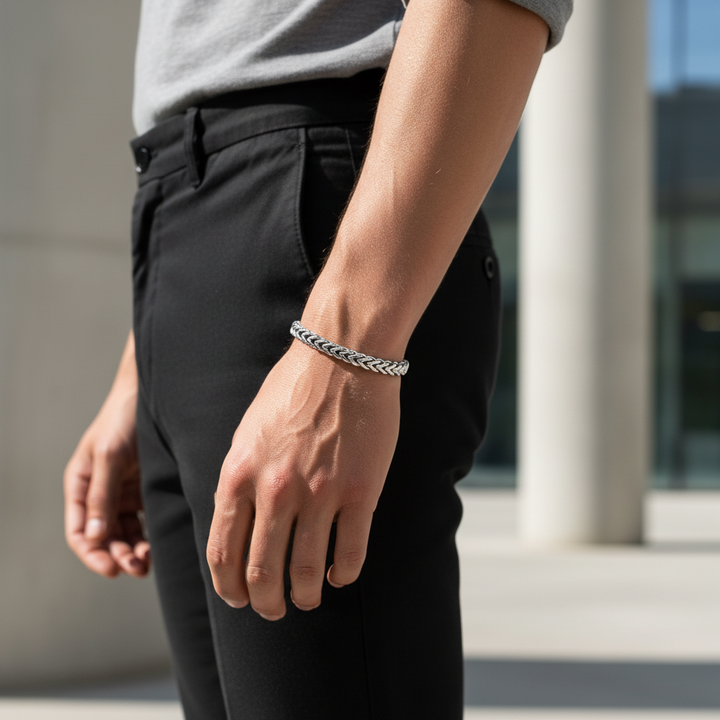 Bracelet à maillons Franco ARZ Steel 5 mm 